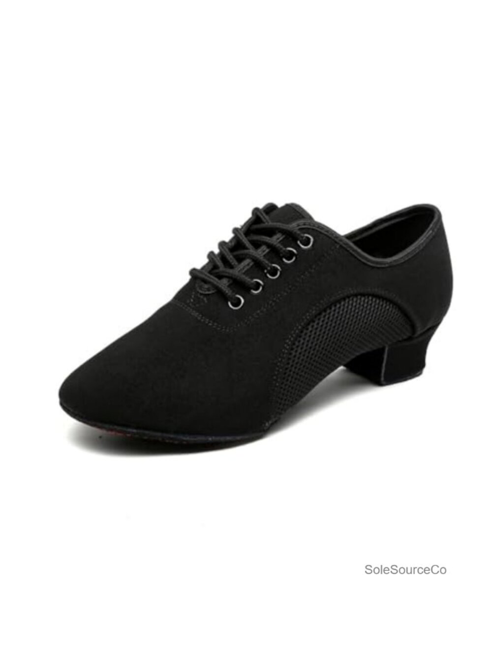 Women's Latin Ballroom Dance Shoes with Mesh Upper, Suede Sole, Cuban Heel